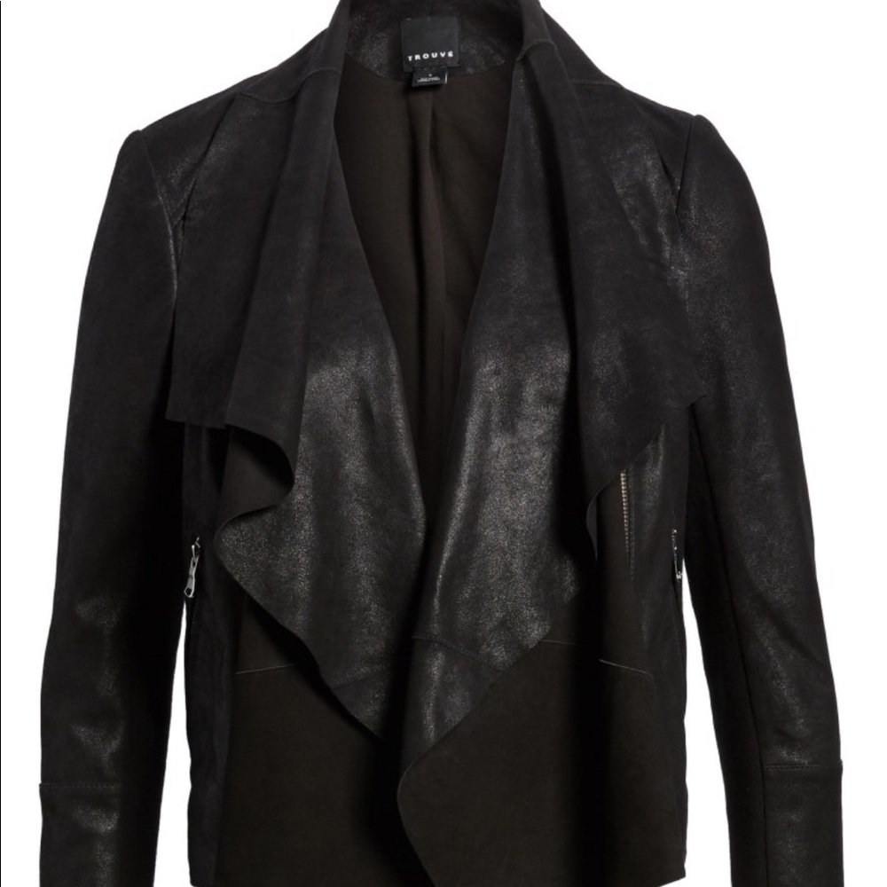 SALE EUC🔥Trouvé leather convertible drape front jacket